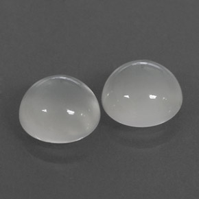 3.70 ct White Moonstone Stone, Natural Moonstone in Round Cabochon Shape for Sale