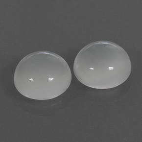 3.57 ct White Moonstone Stone, Natural Moonstone in Round Cabochon Shape for Sale