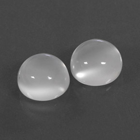 4.59 ct White Moonstone Stone, Natural Moonstone in Round Cabochon Shape for Sale