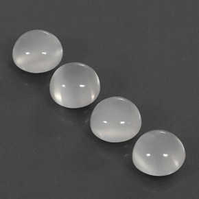 8.48 ct White Moonstone Gemstone, Moonstone Gem in Round Cabochon Shape for Sale.