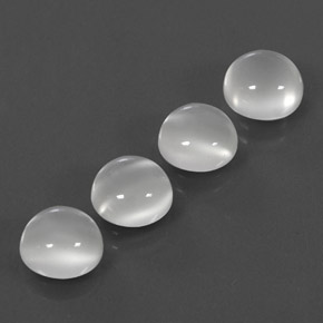 7.91 ct White Moonstone Stone, Natural Moonstone in Round Cabochon Shape for Sale