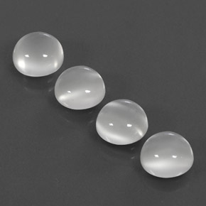 Moonstone Gemstone in 8 mm (calibrated) Size for Sale, Moonstone Stone in White Color
