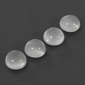 8.29 ct White Moonstone Stone, Natural Moonstone in Round Cabochon Shape for Sale