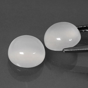 Moonstone Gemstone in 8 mm (calibrated) Size for Sale, Moonstone Stone in White Color