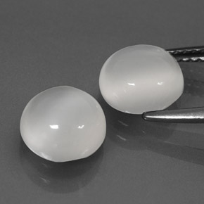 Moonstone Gemstone in 8 mm (calibrated) Size for Sale, Moonstone Stone in White Color