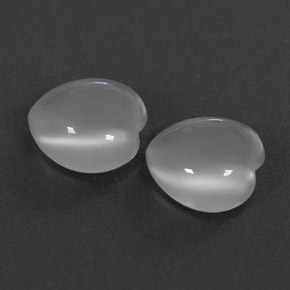 4.66 ct White Moonstone Stone, Natural Moonstone in Heart Cabochon Shape for Sale