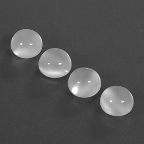 Moonstone Gemstone in 8 mm (calibrated) Size for Sale, Moonstone Stone in White Color