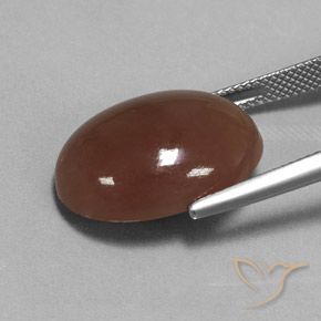 Moonstone Gemstone in 20 x 15 mm (calibrated) Size for Sale, Moonstone Stone in Medium Brown Color