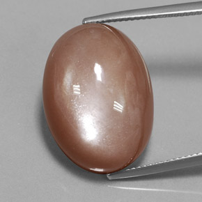 26.52 ct Orange Moonstone Gemstone, Moonstone Gem in Oval Cabochon Shape for Sale.