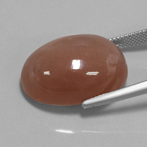 Moonstone Gemstone in 22.1 x 16 mm Size for Sale, Moonstone Stone in Brownish Peach Color