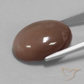 Moonstone Gemstone in 22.2 x 16 mm Size for Sale, Moonstone Stone in Medium Brown Color