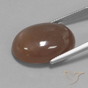 Moonstone Gemstone in 22.1 x 16.2 mm Size for Sale, Moonstone Stone in Espresso Brown Color