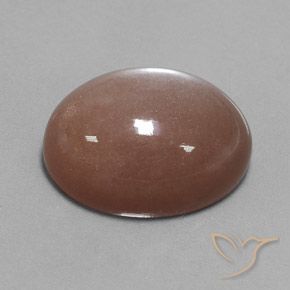 28.75 ct Brown Moonstone Stone, Natural Moonstone in Oval Cabochon Shape for Sale
