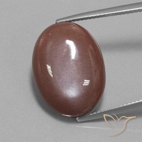 19.73 ct Brown Moonstone Gemstone, Moonstone Gem in Oval Cabochon Shape for Sale.