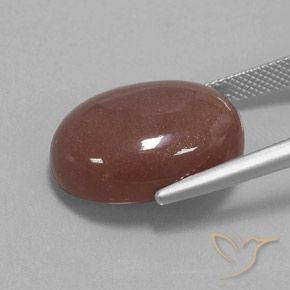 Moonstone Gemstone in 20 x 15 mm (calibrated) Size for Sale, Moonstone Stone in Cinnamon Brown Color