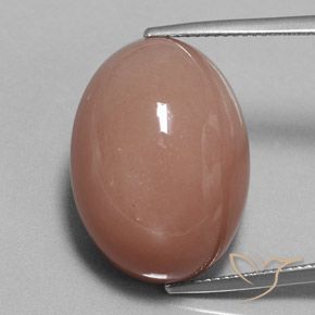31.34ct Natural Light Cinnamon Brown Moonstone, Oval, Opaque