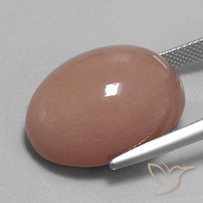 Moonstone Gemstone in 20.2 x 16.2 mm Size for Sale, Moonstone Stone in Light Cinnamon Brown Color
