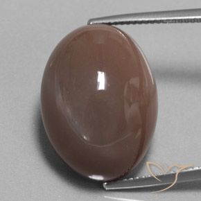 29.70ct Natural Espresso Brown Moonstone, Oval, Opaque