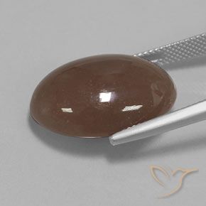 Moonstone Gemstone in 21.4 x 16.1 mm Size for Sale, Moonstone Stone in Medium Brown Color