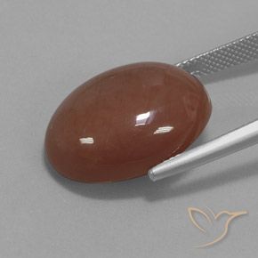Moonstone Gemstone in 20 x 15 mm (calibrated) Size for Sale, Moonstone Stone in Cinnamon Brown Color