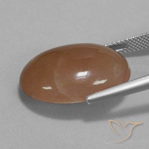 Moonstone Gemstone in 22.3 x 16.1 mm Size for Sale, Moonstone Stone in Medium Brown Color