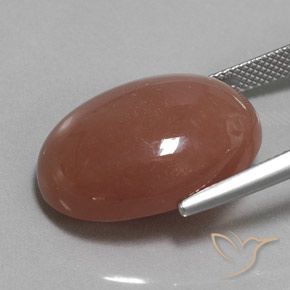 Moonstone Gemstone in 22.4 x 16.1 mm Size for Sale, Moonstone Stone in Medium Brown Color