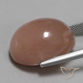 Moonstone Gemstone in 22.1 x 16.3 mm Size for Sale, Moonstone Stone in Reddish Brown Color