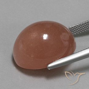Moonstone Gemstone in 20 x 15 mm (calibrated) Size for Sale, Moonstone Stone in Reddish Brown Color