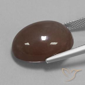 Moonstone Gemstone in 20 x 15 mm (calibrated) Size for Sale, Moonstone Stone in Medium Brown Color
