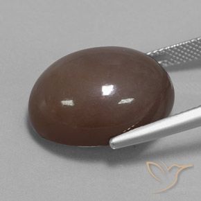 Moonstone Gemstone in 20 x 15 mm (calibrated) Size for Sale, Moonstone Stone in Chocolate Brown Color