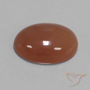 15.54 ct Brown Moonstone Stone, Natural Moonstone in Oval Cabochon Shape for Sale