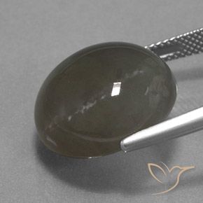 Moonstone Gemstone in 18 mm (calibrated) Size for Sale, Moonstone Stone in Grey Brown Color
