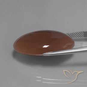 Moonstone Gemstone in 25 x 18 mm (calibrated) Size for Sale, Moonstone Stone in Medium Brown Color