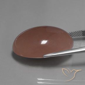 Moonstone Gemstone in 25 x 18 mm (calibrated) Size for Sale, Moonstone Stone in Reddish Brown Color