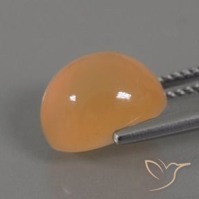 Moonstone Gemstone in 11 x 9 mm (calibrated) Size for Sale, Moonstone Stone in Golden Orange Cream Color