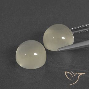 Moonstone Gemstones in 9 mm (calibrated) Size for Sale, Moonstone Stones in Warm White Color