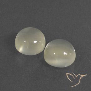 6.70 ctw White Moonstone Stones, Natural Moonstone in Round Cabochon Shape for Sale