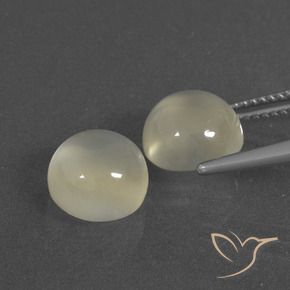 Moonstone Gemstones in 9 mm (calibrated) Size for Sale, Moonstone Stones in Warm White Color