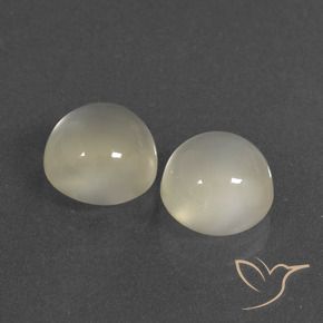 6.83 ctw White Moonstone Stones, Natural Moonstone in Round Cabochon Shape for Sale