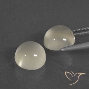 Moonstone Gemstones in 9 mm (calibrated) Size for Sale, Moonstone Stones in Warm White Color