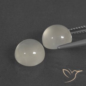 Moonstone Gemstones in 9 mm (calibrated) Size for Sale, Moonstone Stones in Warm White Color