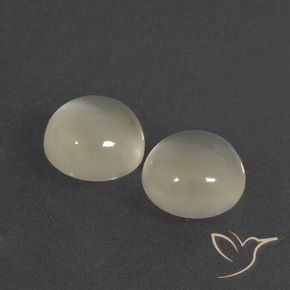 5.98 ctw White Moonstone Stones, Natural Moonstone in Round Cabochon Shape for Sale