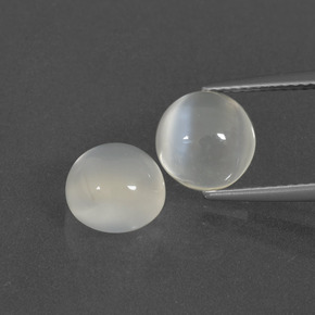 Warmweiß Mondstein Edelstein - 2.3ct Rund Cabochon (ID: 400089)