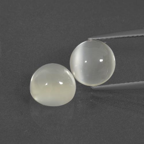 Warm White Moonstone Gem - 2.6ct Round Cabochon (ID: 400092)