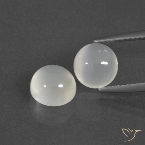 4.80ctw Natural Warm White Moonstone, Round, Translucent