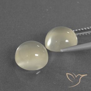 Moonstone Gemstones in 9 mm (calibrated) Size for Sale, Moonstone Stones in Warm White Color