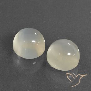 7.84 ctw White Moonstone Stones, Natural Moonstone in Round Cabochon Shape for Sale