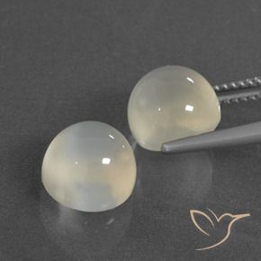 Moonstone Gemstones in 9 mm (calibrated) Size for Sale, Moonstone Stones in Warm White Color