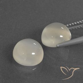 Moonstone Gemstones in 9 mm (calibrated) Size for Sale, Moonstone Stones in Warm White Color