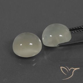 Moonstone Gemstones in 9 mm (calibrated) Size for Sale, Moonstone Stones in Warm White Color